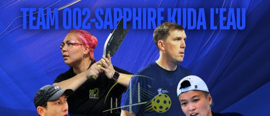 Team 002 Sapphire Kuda L'Eau roster poster for the Tom Khoo Georgetown Pickleball Championship