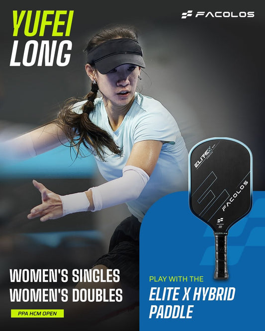 Yufei Long with the Facolos Elite X Hybrid paddle at PPA HCM Open