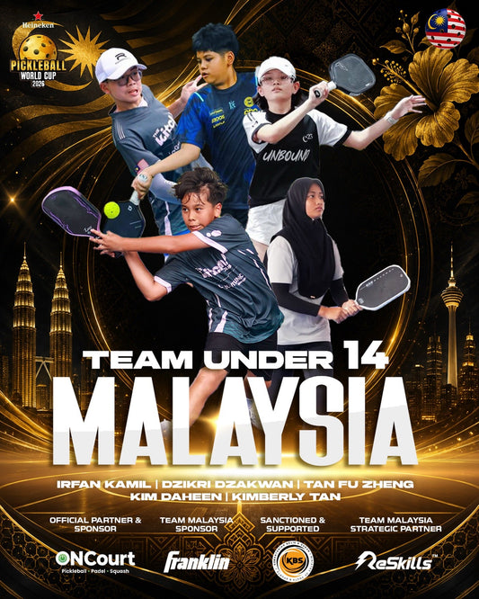 Team Malaysia's Under-14 squad for the Heineken Pickleball World Cup 2026.