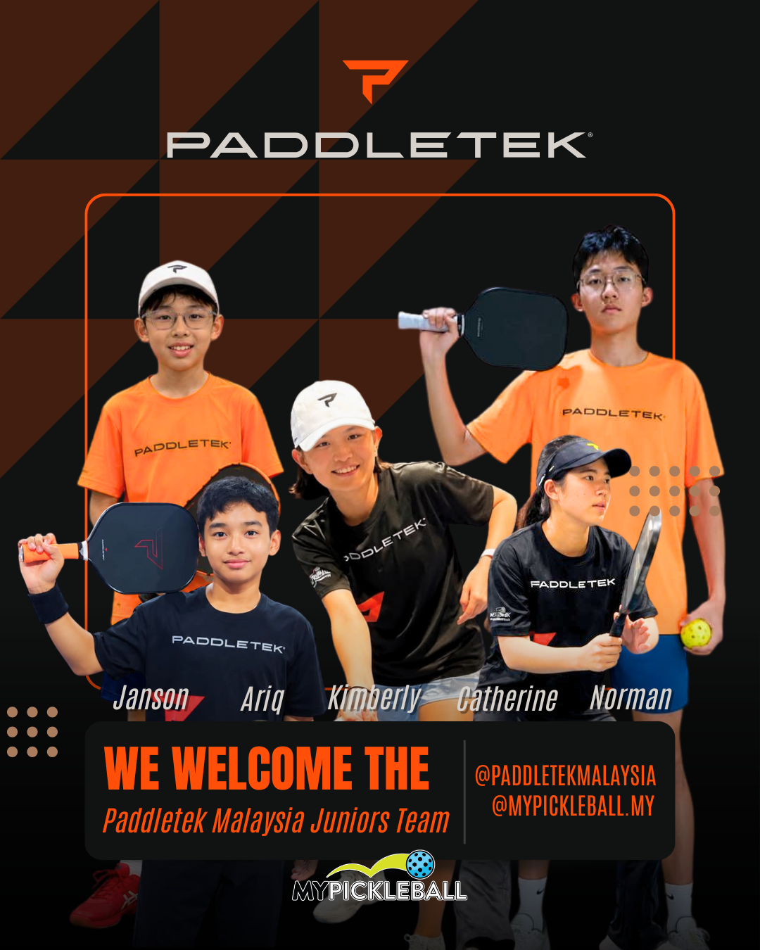 Paddletek Malaysia Announces First 5 Junior Talents Sponsored