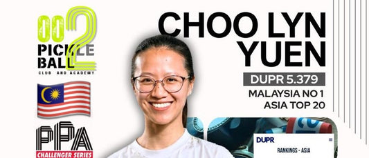 002 Pickleball Club & Academy's send-off graphic for Choo Lyn Yuen ahead of the Charlotte PPA Challenger, showing her DUPR rating and a photo from her earlier Colorado silver medal.