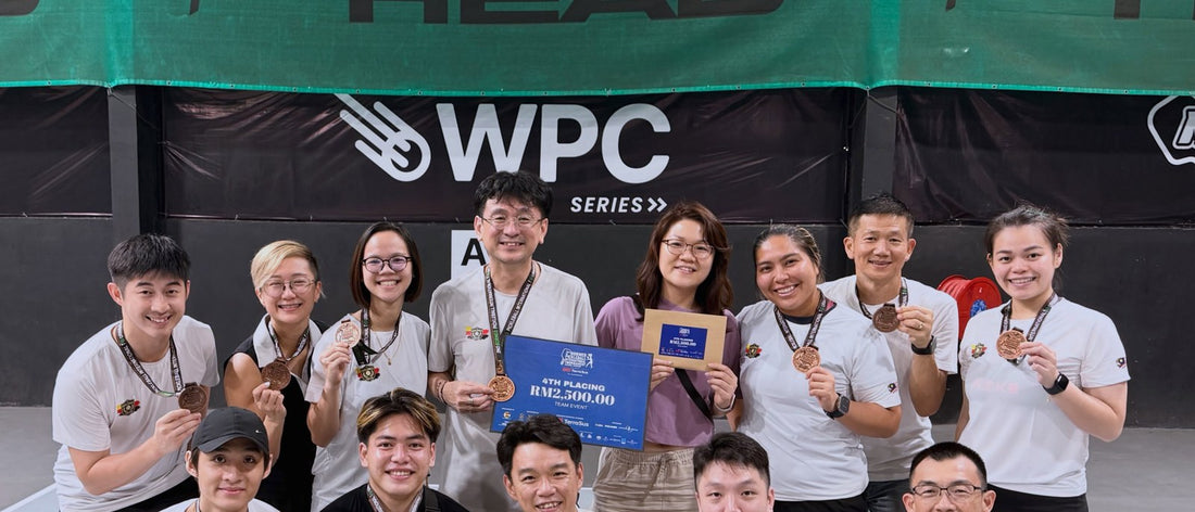 Pickleball Freak team with their medals and the 4th Placing, RM2,500.00 team event certificate.
