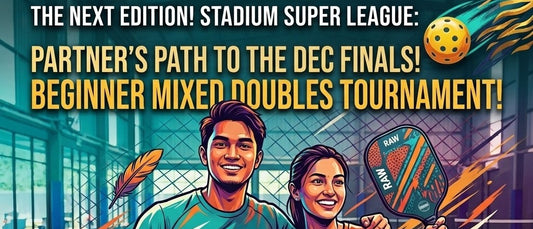 Stadium Pickleball KWC's poster for the Beginner Mixed Doubles Tournament.