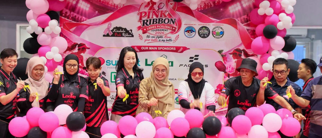 Ribbon-cutting at the Pink Ribbon Ladies Pickleball Tournament 2026 in Tawau