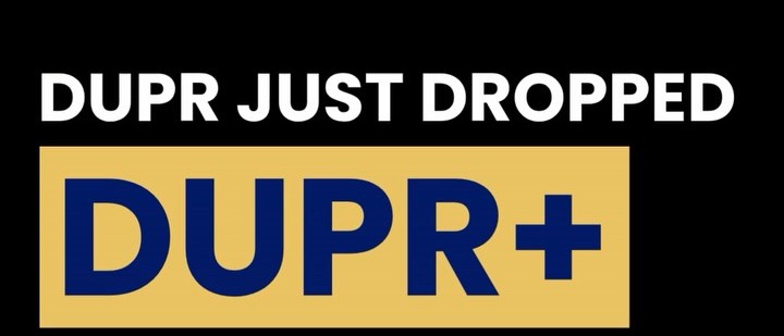 DUPR+ launch graphic