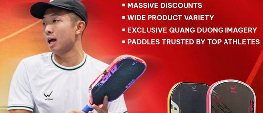 Wika's 11 Aug distributor poster, with the Air and Predator paddles and a Wika x Quang Duong ball.