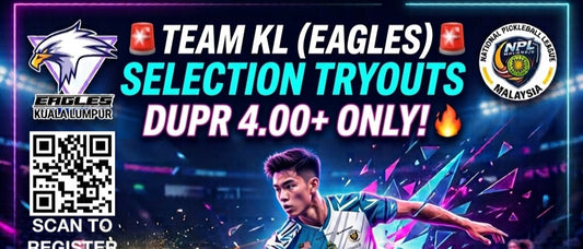 Team KL (Eagles) selection tryouts poster, DUPR 4.00+ only
