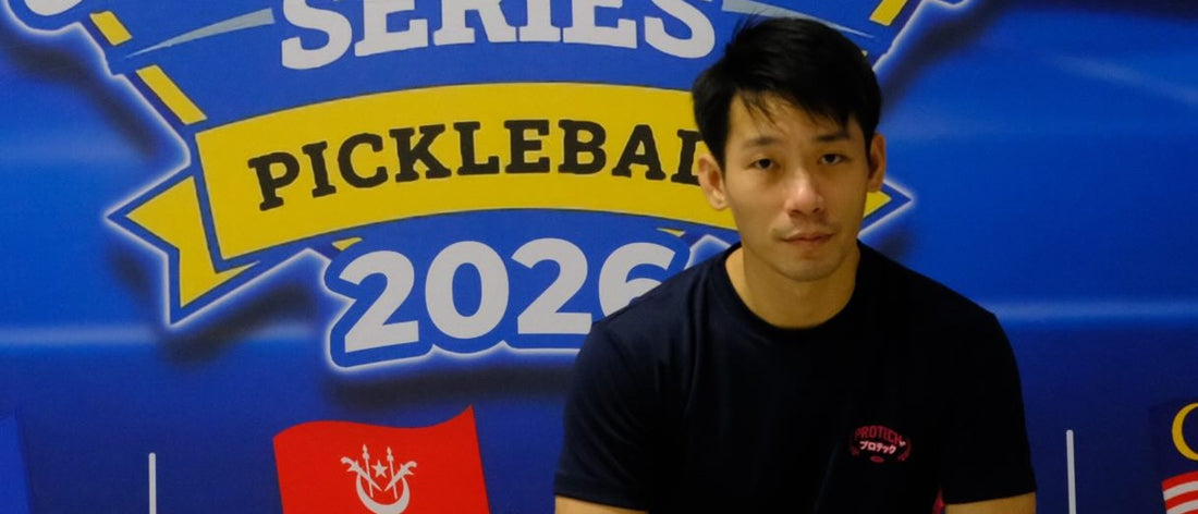 Peng Soon, seated in front of the 91 National Championship Series Pickleball 2026 banner in the USJ Subang station reel.