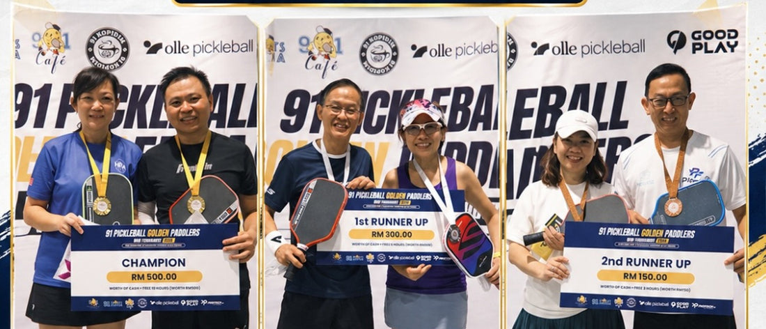 Mixed Doubles podium from the Golden Paddlers results carousel.