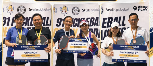 Mixed Doubles podium from the Golden Paddlers results carousel.