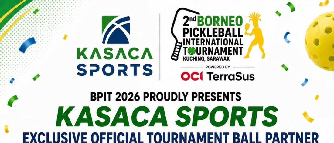 Kasaca Sports and BPIT 2026 announcement graphic naming the brand as Exclusive Official Tournament Ball Partner and Lucky Draw Prize Sponsor