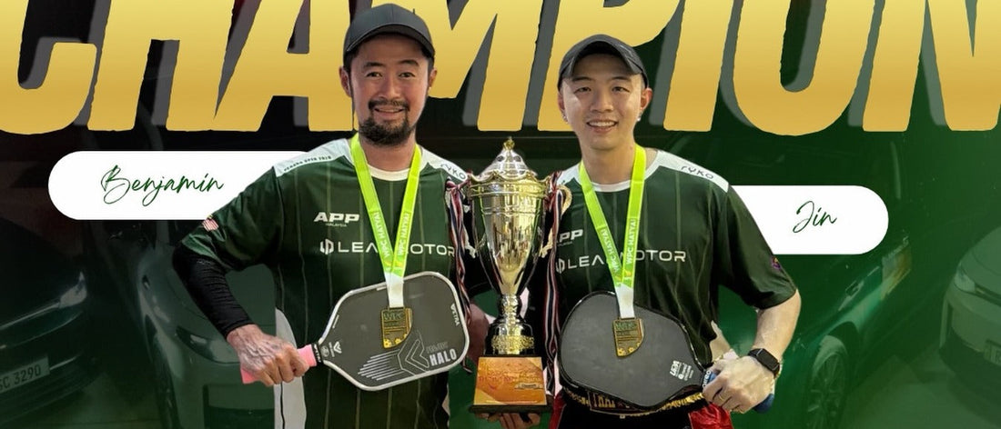 Benjamin Lim and Jin, champions of Men's Doubles Novice at WPC Hatyai.