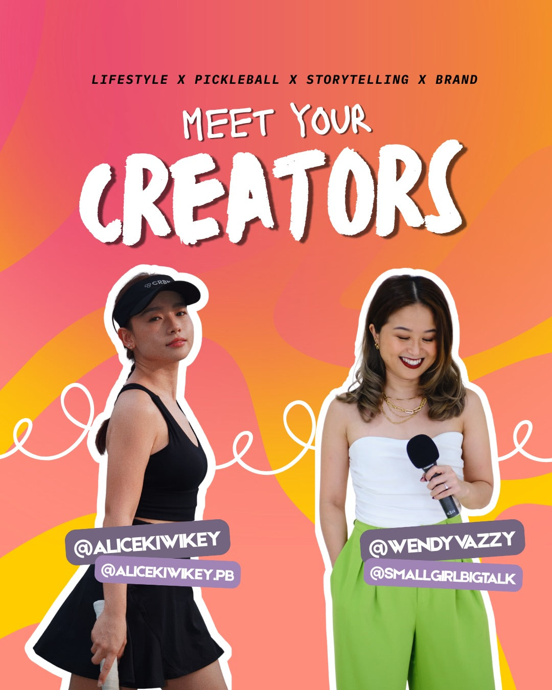 Two of Creator Meets' six creators: Alice Kiwikey and Wendy Vazzy.