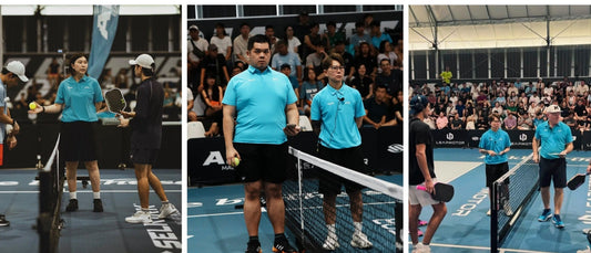 PX Ref referees making calls at the net