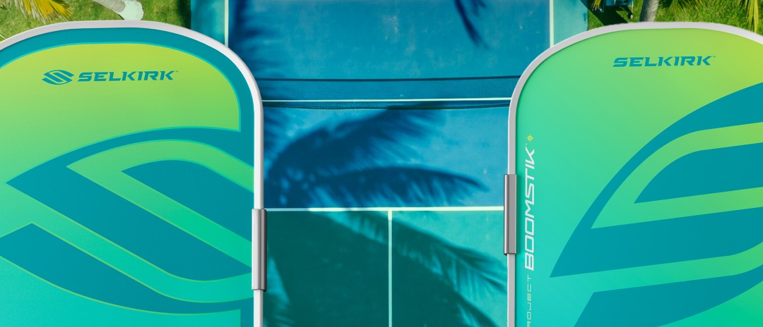 Selkirk Calypso limited-edition paddle colorway on the Project Boomstik and Omni