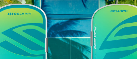 Selkirk Calypso limited-edition paddle colorway on the Project Boomstik and Omni
