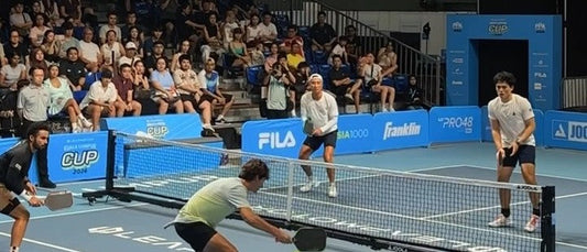 Gabe Tardio and Noe Khlif in action during the Men's Doubles final at the Leapmotor Kuala Lumpur Cup